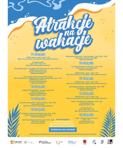 Harmonogram Atrakcji na Wakacje